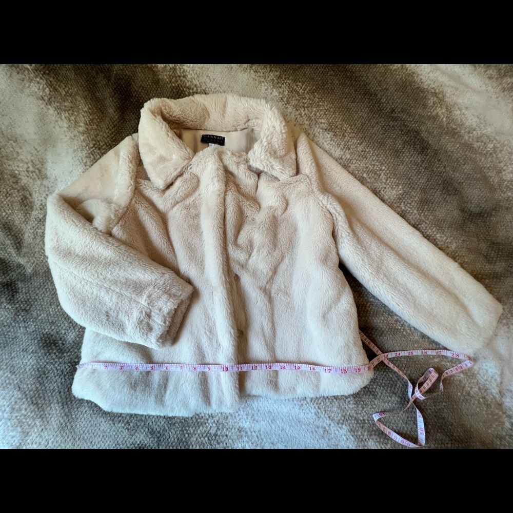Hanna Banana size 10 fancy jacket  Cream color soft as can be faux fur